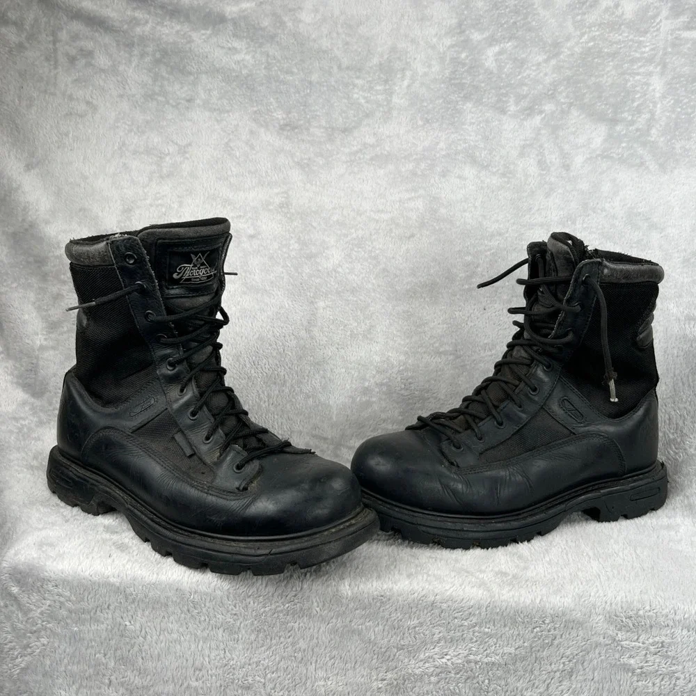 Thorogood Gen-Flex Side Zip Tactical Boots 11.5 Black Men Military Workwear
